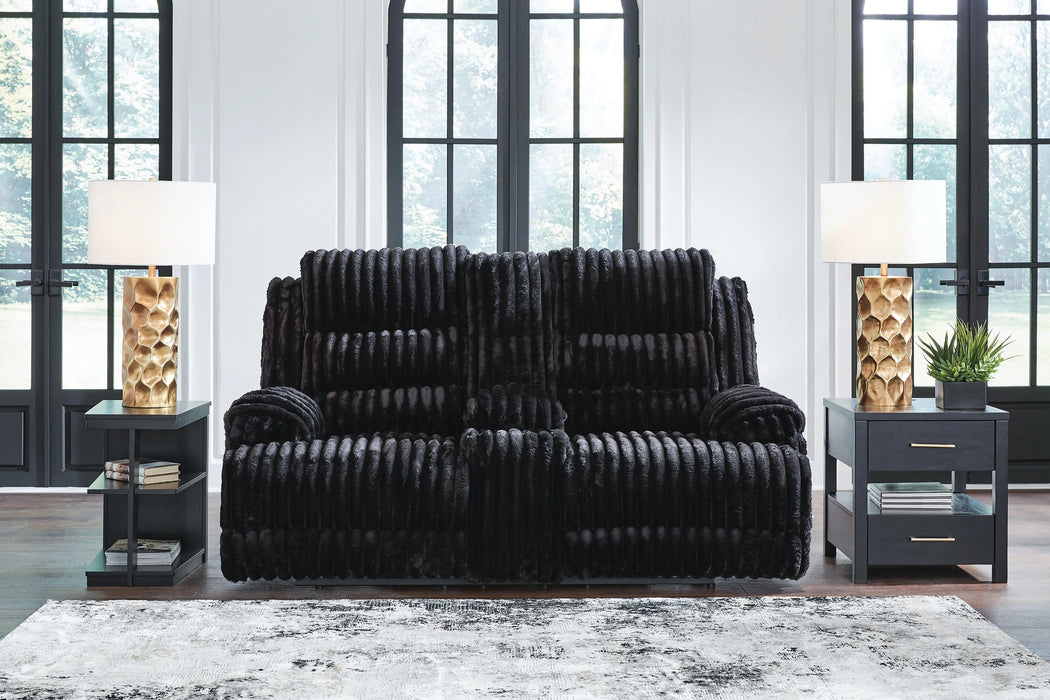 Rhine Falls Reclining Loveseat with Console