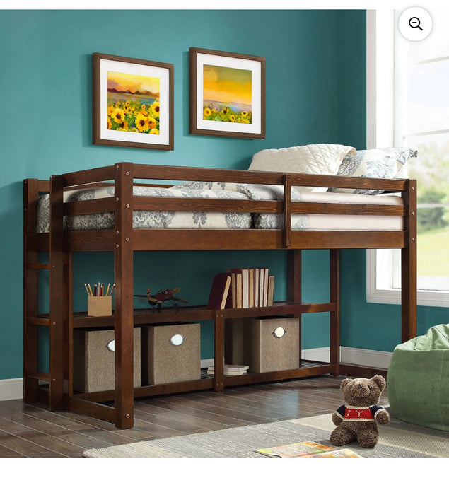 Better Homes and Gardens Greer Twin Loft Storage Bed, Espresso