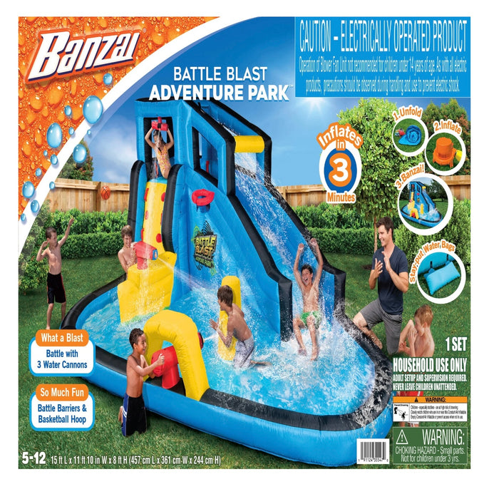 Banzai Battle Blast Inflatable Water Park Play Center