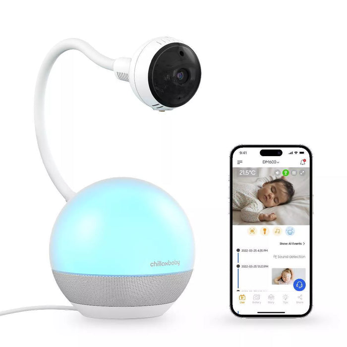 Chillax Baby Mood Lite Smart HD Baby Camera Mood Light Sleep Trainer and Sound Soothe