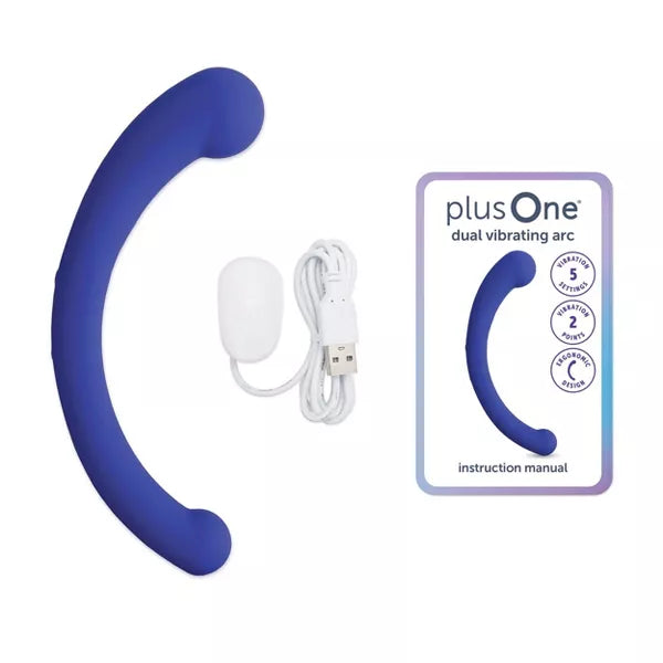 plusOne Dual Vibrating Arc Rechargeable and Waterproof Vibrator