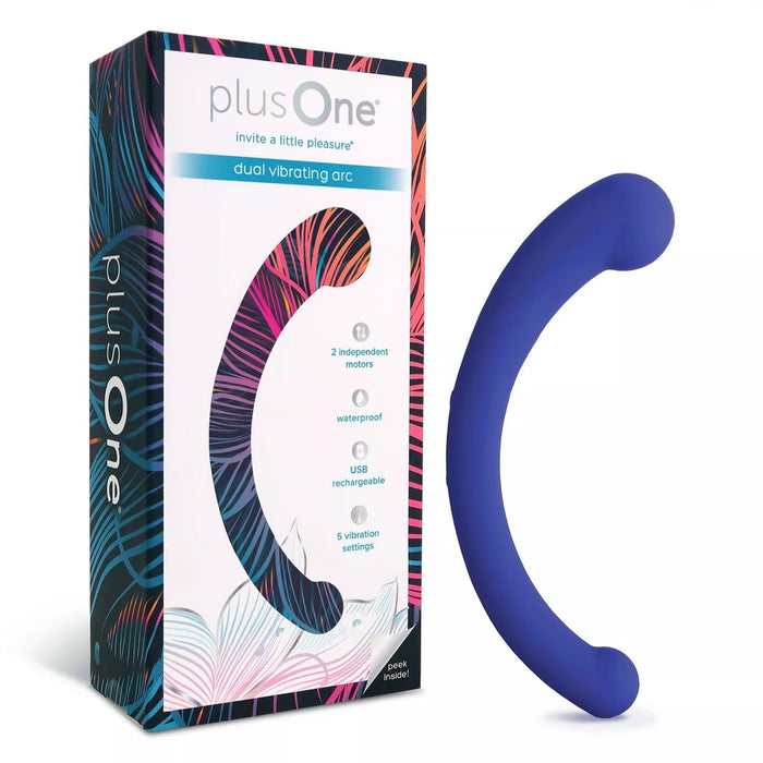 plusOne Dual Vibrating Arc Rechargeable and Waterproof Vibrator plusOne Dual Vibrating Arc Rechargeable and Waterproof Vibrator