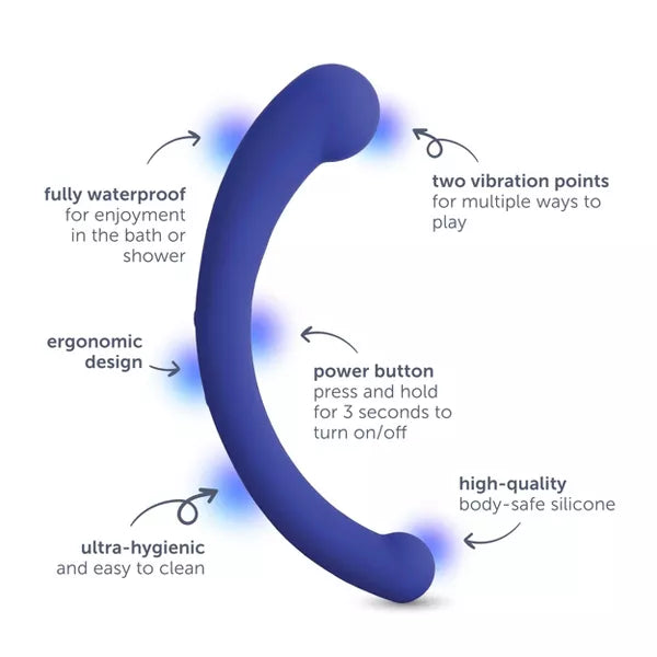 plusOne Dual Vibrating Arc Rechargeable and Waterproof Vibrator plusOne Dual Vibrating Arc Rechargeable and Waterproof Vibrator