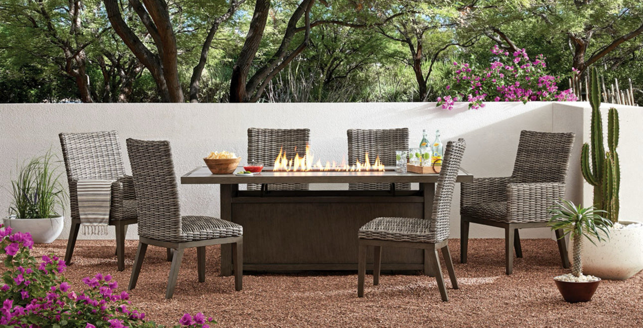 Halstead 7-Piece Dining Set with Fire Element